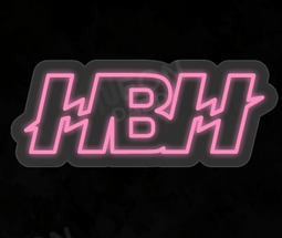 Custom LED Neon Sign - HBH - Watermelon Pink - 45cm x 18cm