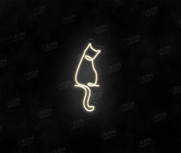 Line Art Cat Neon Sign