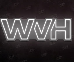 Custom LED neon sign - WVH - 100 x 32 cm - Colour TBD - cut to shape - Neon Daddy