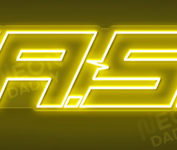 Custom LED Sign - Custom LED neon sign - 'F.A.S.T'(Sunshine Yellow) - *outlines* - 200cm x 38.5cm