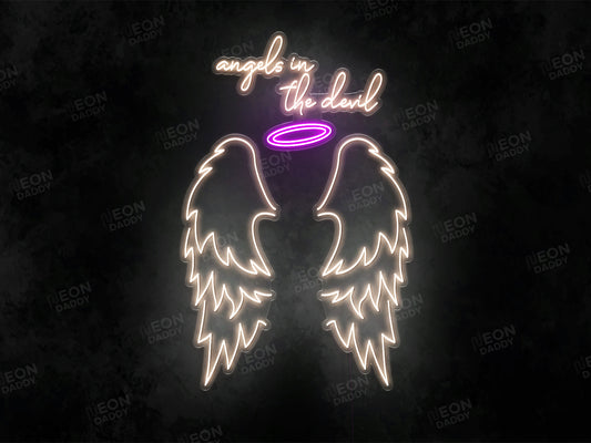 Angel Wings LED Neon Sign v2