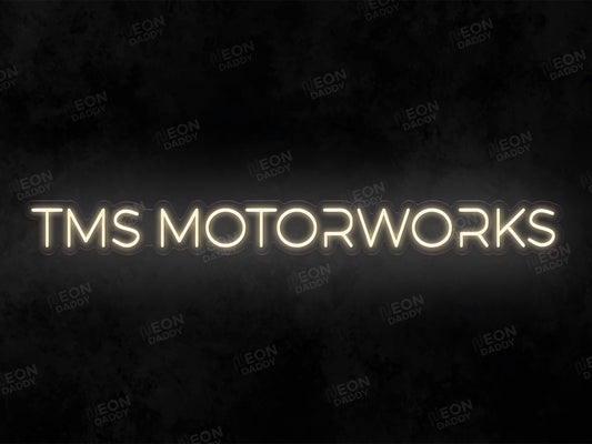 custom LED neon - TSM MOTORS - 150 x 15 cm - Cut to shape - Neon Daddy