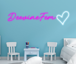 Personalised Name with Heart Neon Sign