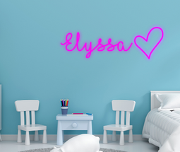Personalised Name with Heart Neon Sign - Neon Daddy