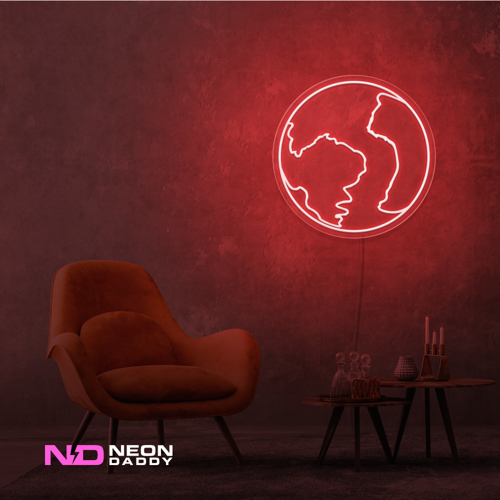 Color: Red Earth LED Neon Sign