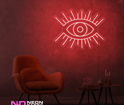 Color: Red 'Eye' LED Neon Sign - Affordable Neon Signs