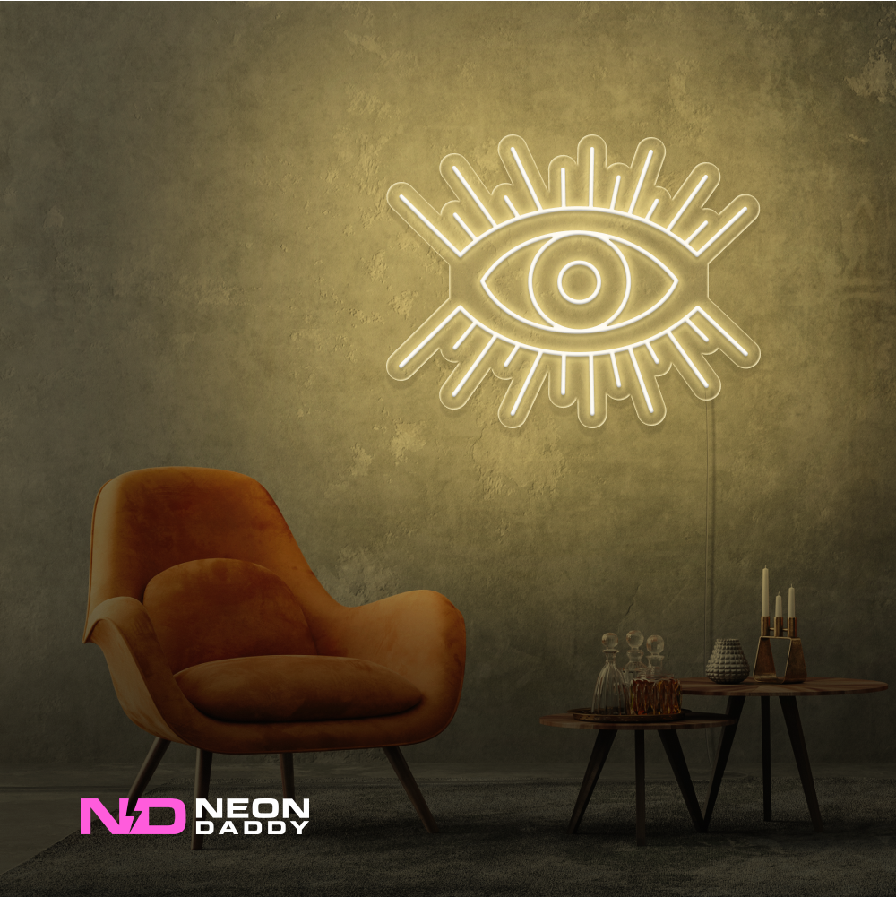 Color: Warm White 'Eye' LED Neon Sign - Affordable Neon Signs