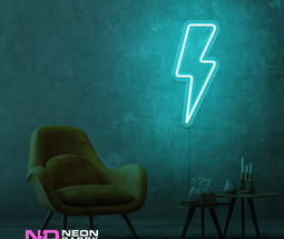 Color: Mint Green Lightning Strike LED Neon Sign