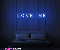 Color: Blue 'Love Me' - LED Neon Sign - Affordable Neon Signs