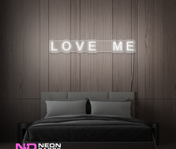 Color: White 'Love Me' - LED Neon Sign - Affordable Neon Signs