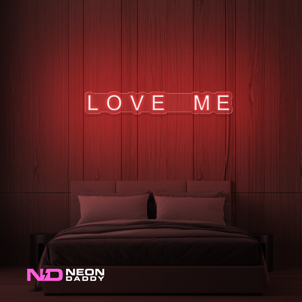 Color: Red 'Love Me' - LED Neon Sign - Affordable Neon Signs