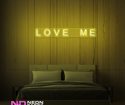Color: Yellow 'Love Me' - LED Neon Sign - Affordable Neon Signs