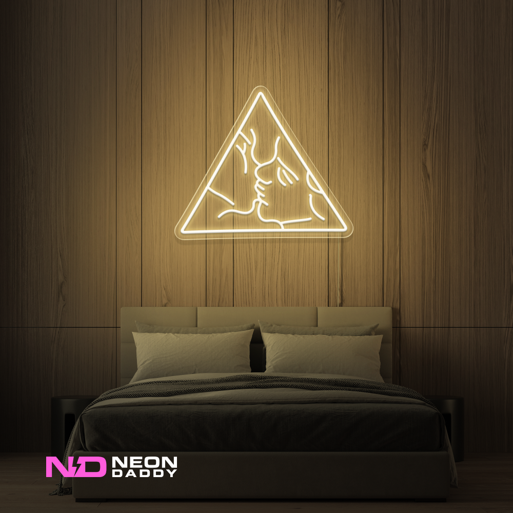 Color: Warm White 'Love Triangle' - LED Neon Sign - Affordable Neon Signs