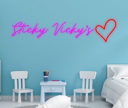 Personalised Name with Heart Neon Sign - Neon Daddy