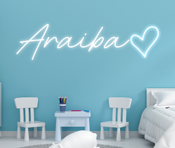 Personalised Name with Heart Neon Sign - Neon Daddy
