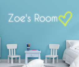 Personalised Name with Heart Neon Sign - Neon Daddy