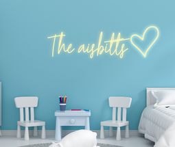 Personalised Name with Heart Neon Sign - Neon Daddy