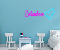 Personalised Name with Heart Neon Sign - Neon Daddy