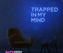 Color: Blue Trapped in My Mind LED Neon Sign