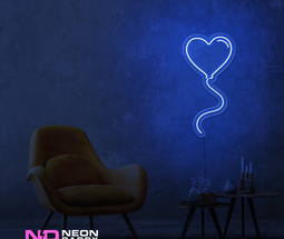 Color: Blue 'Love Balloon' - LED Neon Sign - Affordable Neon Signs