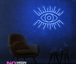 Color: Blue 'Eye' LED Neon Sign - Affordable Neon Signs