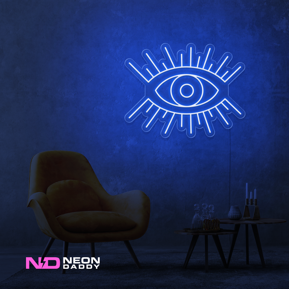 Color: Blue 'Eye' LED Neon Sign - Affordable Neon Signs