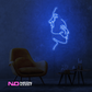 Color: Blue 'Two Face' - Art LED Neon Sign