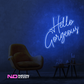 Color: Blue 'Hello Gorgeous' LED Neon Sign - Affordable Neon Signs