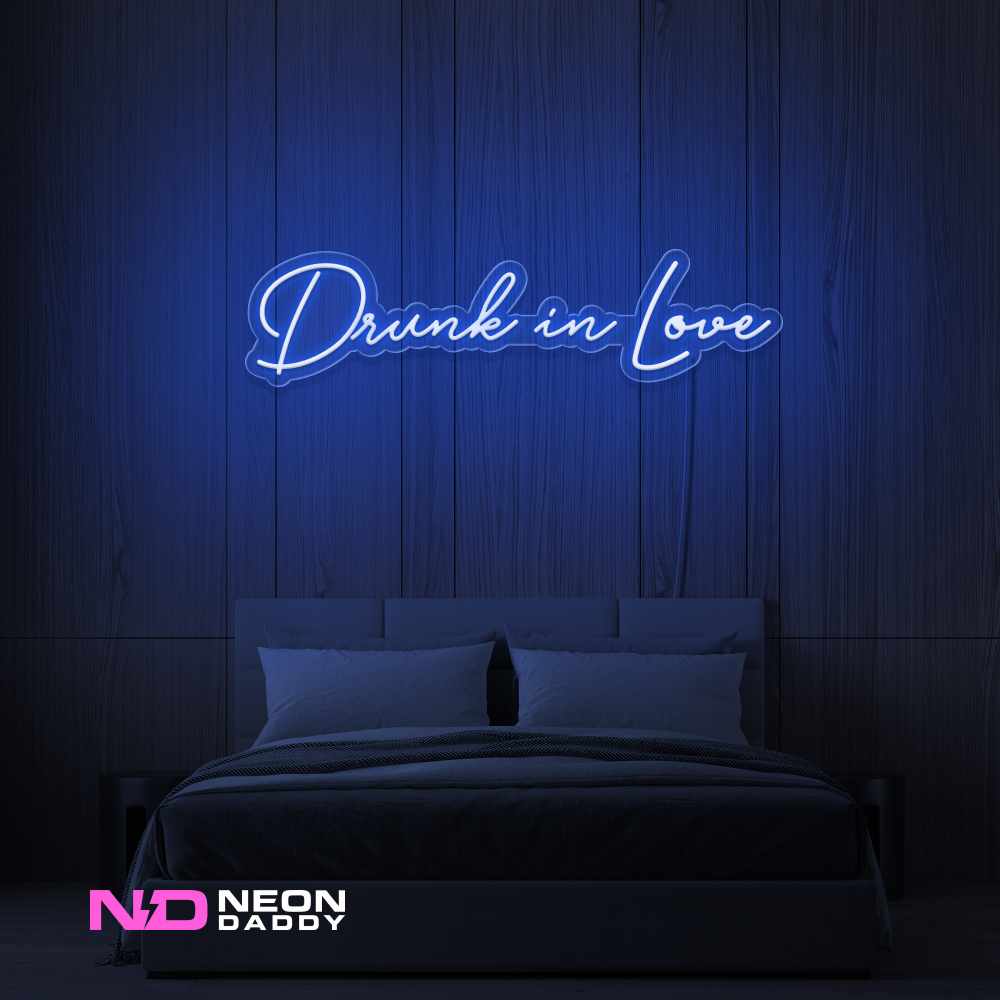 Color: Blue Drunk in Love LED Neon Sign