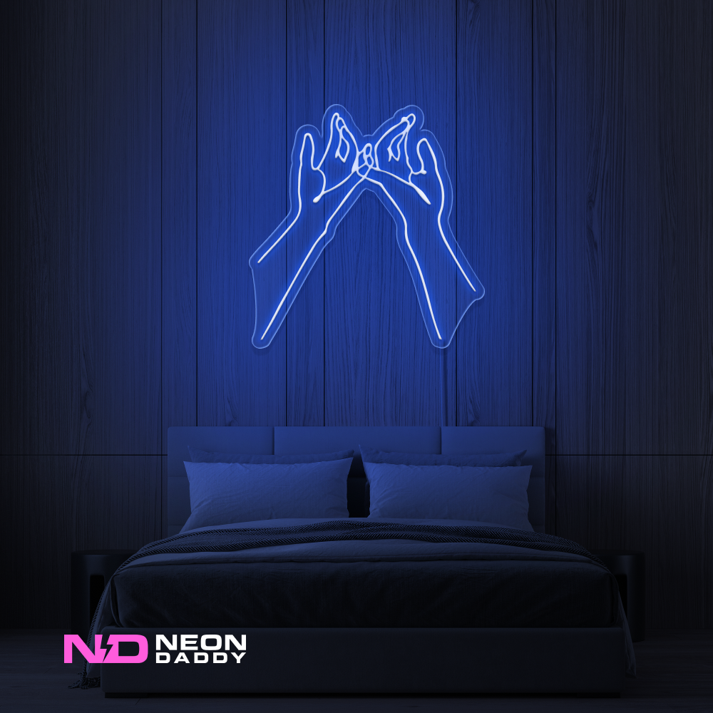 Color: Blue 'Pinky' - LED Neon Sign - Cute Neon Signs