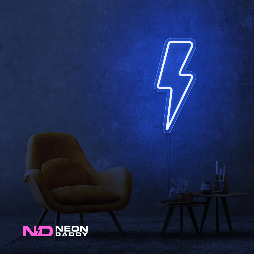 Color: Blue Lightning Strike LED Neon Sign