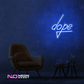 Color: Blue 'Dope' LED Neon Sign - Affordable Neon Signs