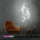 Color: White 'Two Face' - Art LED Neon Sign