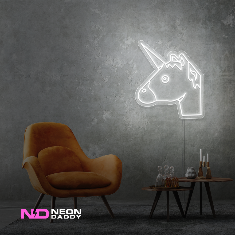 Color: White 'Unicorn' - Kids LED Neon Sign - Affordable Neon Signs