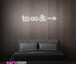 Color: White To Infinity and Beyond LED Neon Sign