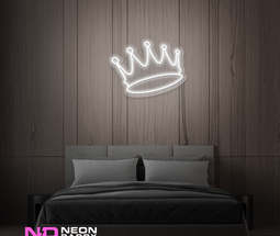 Color: White 'Crown' LED Neon Sign - Affordable Neon Signs