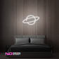 Color: White 'Planet Neptune' - LED Neon Sign - Space Neon Signs