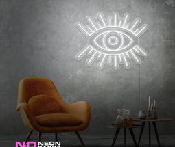 Color: White 'Eye' LED Neon Sign - Affordable Neon Signs