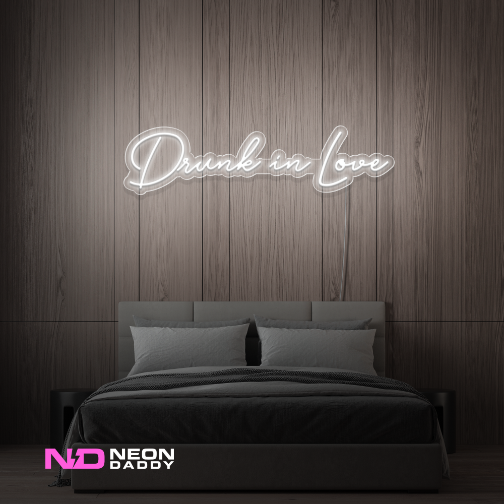 Color: White Drunk in Love LED Neon Sign