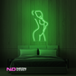 Color: Green 'Female Pose' LED Neon Sign - Affordable Neon Signs