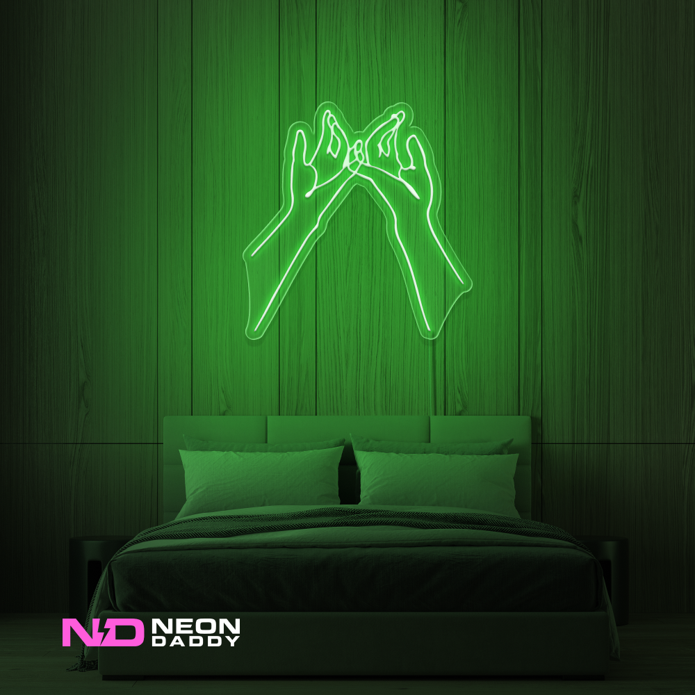 Color: Green 'Pinky' - LED Neon Sign - Cute Neon Signs