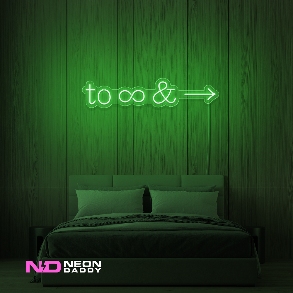 Color: Green To Infinity and Beyond LED Neon Sign