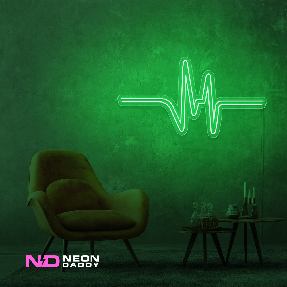 Color: Green 'Pulse' - LED Neon Sign - Affordable Neon Signs