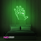 Color: Green 'Hand Holding' LED Neon Sign - Romantic Neon Signs