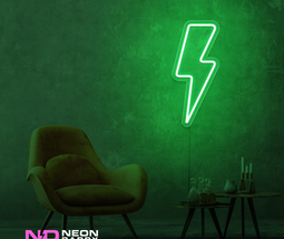 Color: Green Lightning Strike LED Neon Sign
