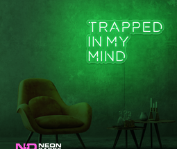 Color: Green Trapped in My Mind LED Neon Sign