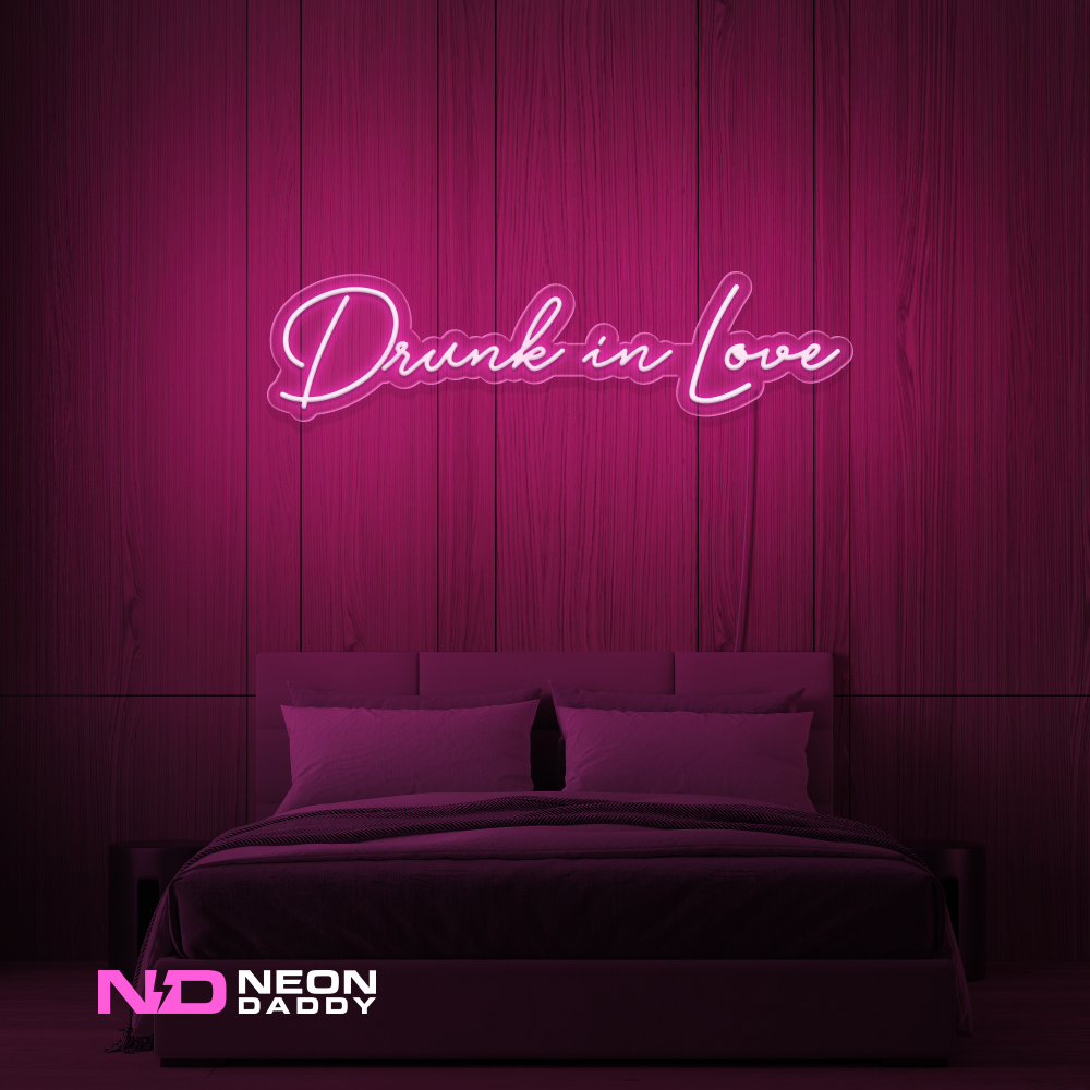 Color: Hot Pink Drunk in Love LED Neon Sign