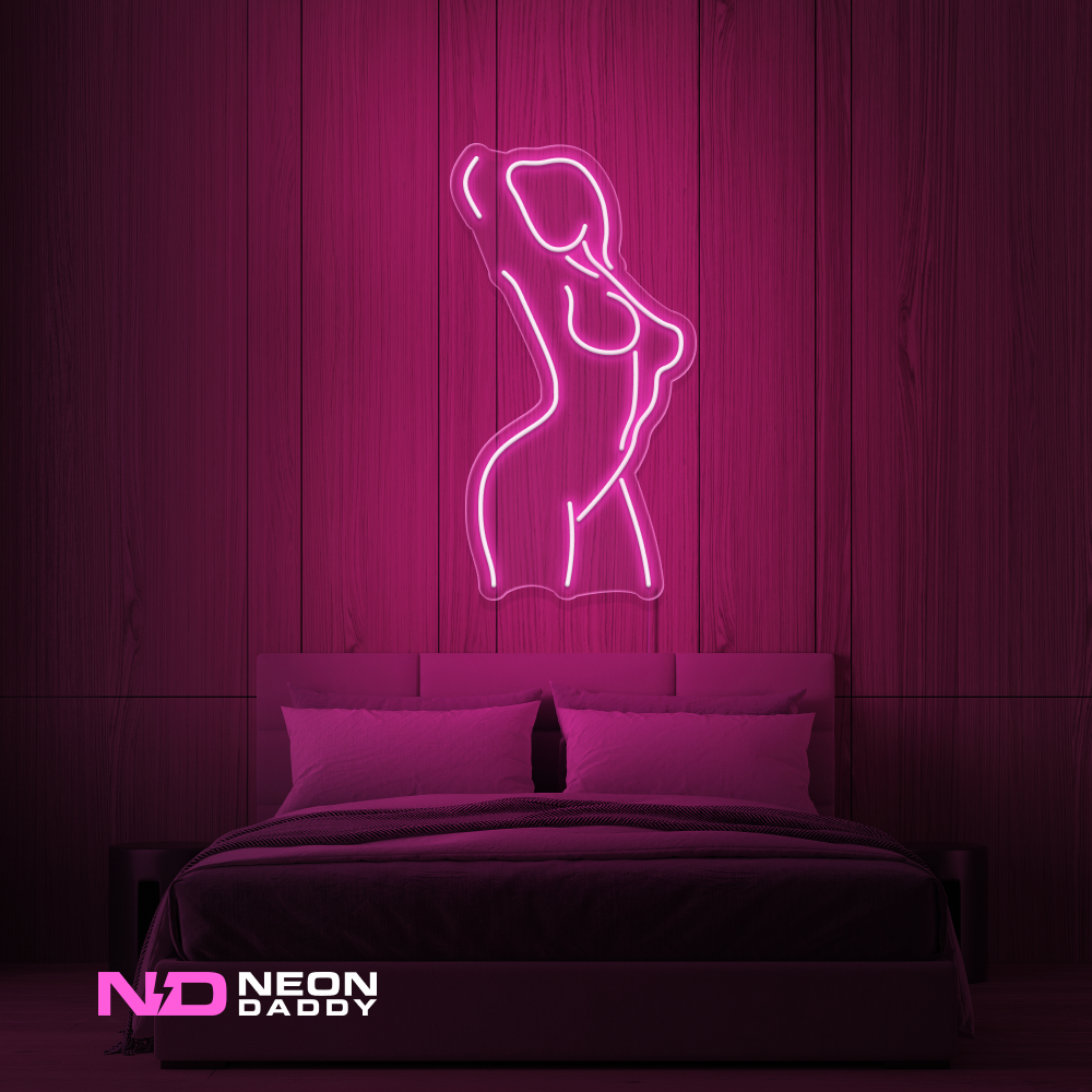 Color: Hot Pink 'Female Pose' LED Neon Sign - Affordable Neon Signs