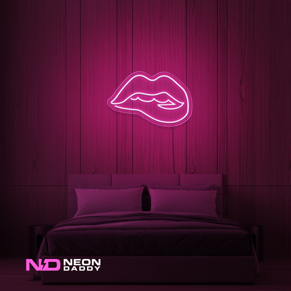 Color: Hot Pink 'Lips' - LED Neon Sign - Affordable Neon Signs