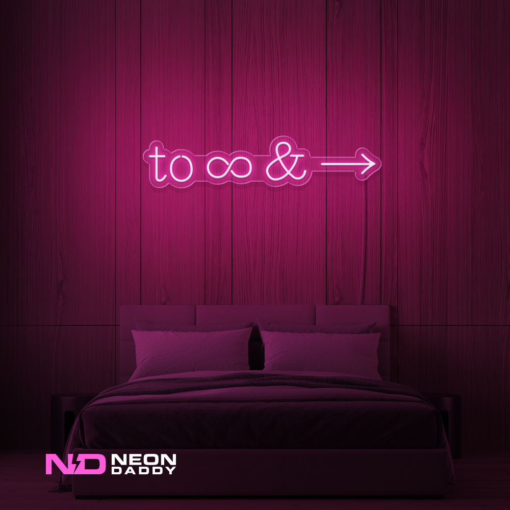Color: Hot Pink To Infinity and Beyond LED Neon Sign